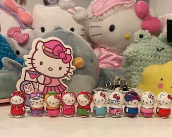 Hello Kitty Roly Poly Figure, Relkon Flipperz, Sanrio Weeble Toy