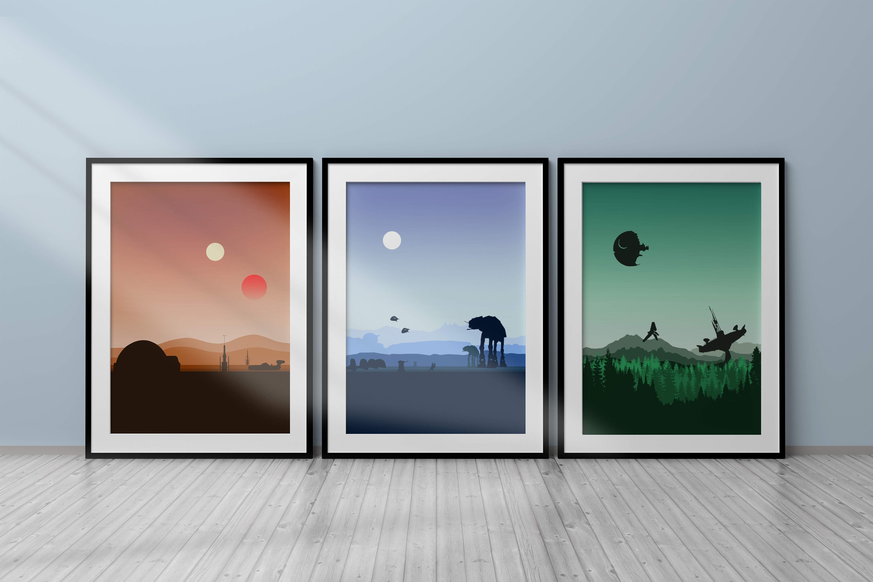 Minimalist Star Wars Themed Prints Original Trilogy: Tatooine