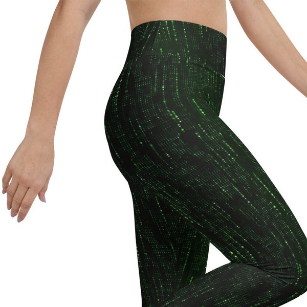 Yoga Leggings for women in MATRIX pattern | Yoga Pants for Gym, Fitness, Pilates, Running & CrossFit