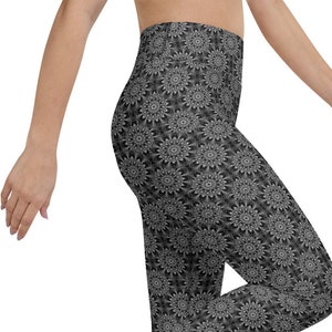 Black Mandala Yoga Leggings: High Waist Gym Fitness Pants