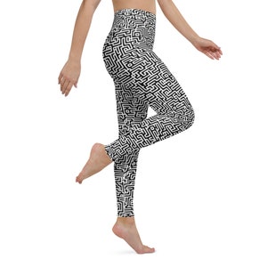 Leggings de yoga Maze Art : pantalons de sport taille haute