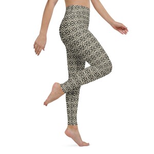 Leggings de yoga art déco : pantalons de sport taille haute
