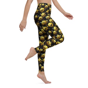 Leggings de yoga Happy Bees : pantalons de sport taille haute