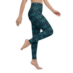 Leggings de yoga Blacklight Dragonfly : pantalons de sport taille haute