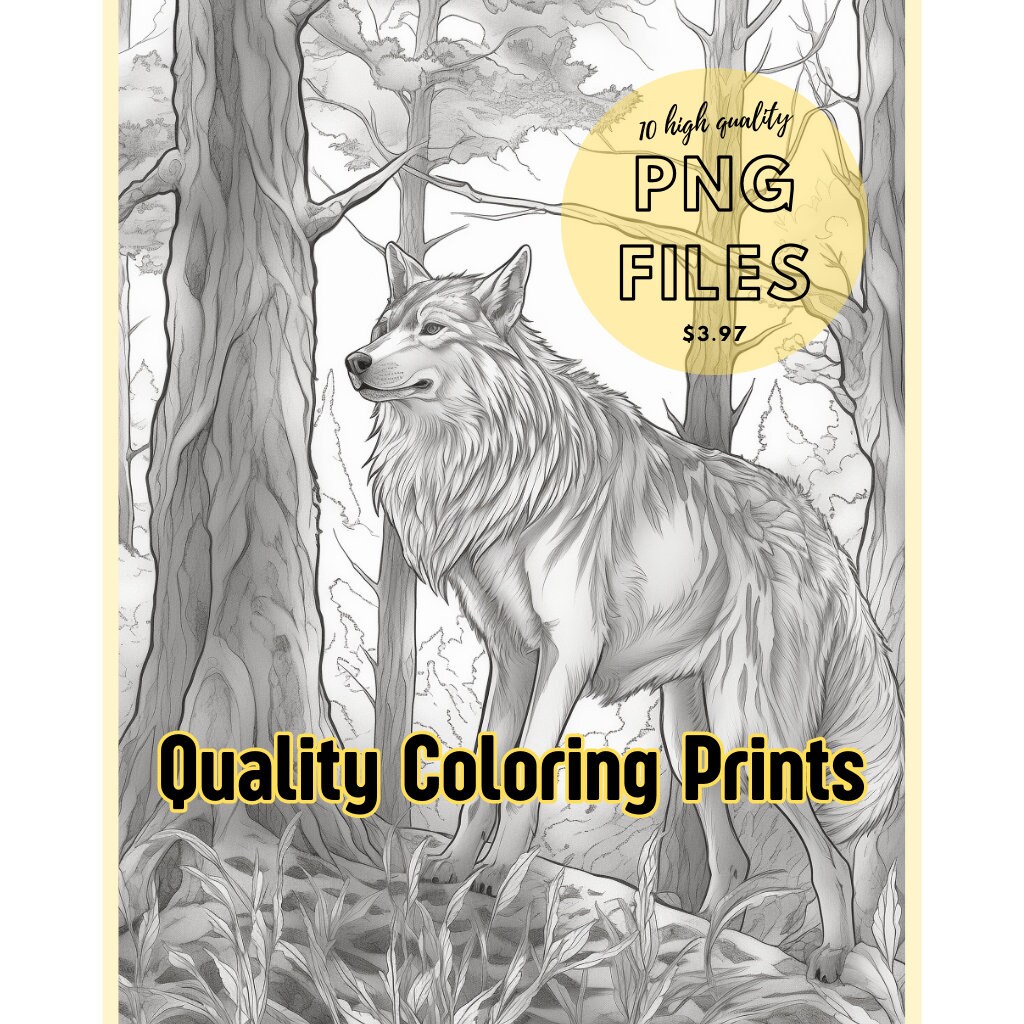 Stunning Wildlife Coloring Pages for Adults: 10 Detailed Coloring ...
