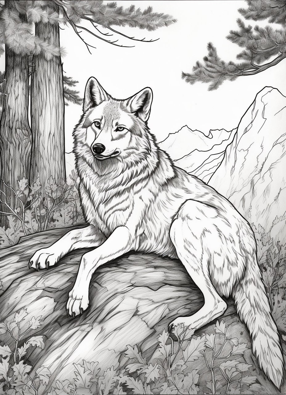 Adult Coloring Pages 20 Wolf Adult - Il Fullxfull.4872581727 M3b1 