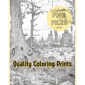 Adult Coloring Pages 10 Post Apocalyptic Coloring Pages, Adult Coloring, Coloring Pages, Coloring, Coloring Book Pages, Digital Download