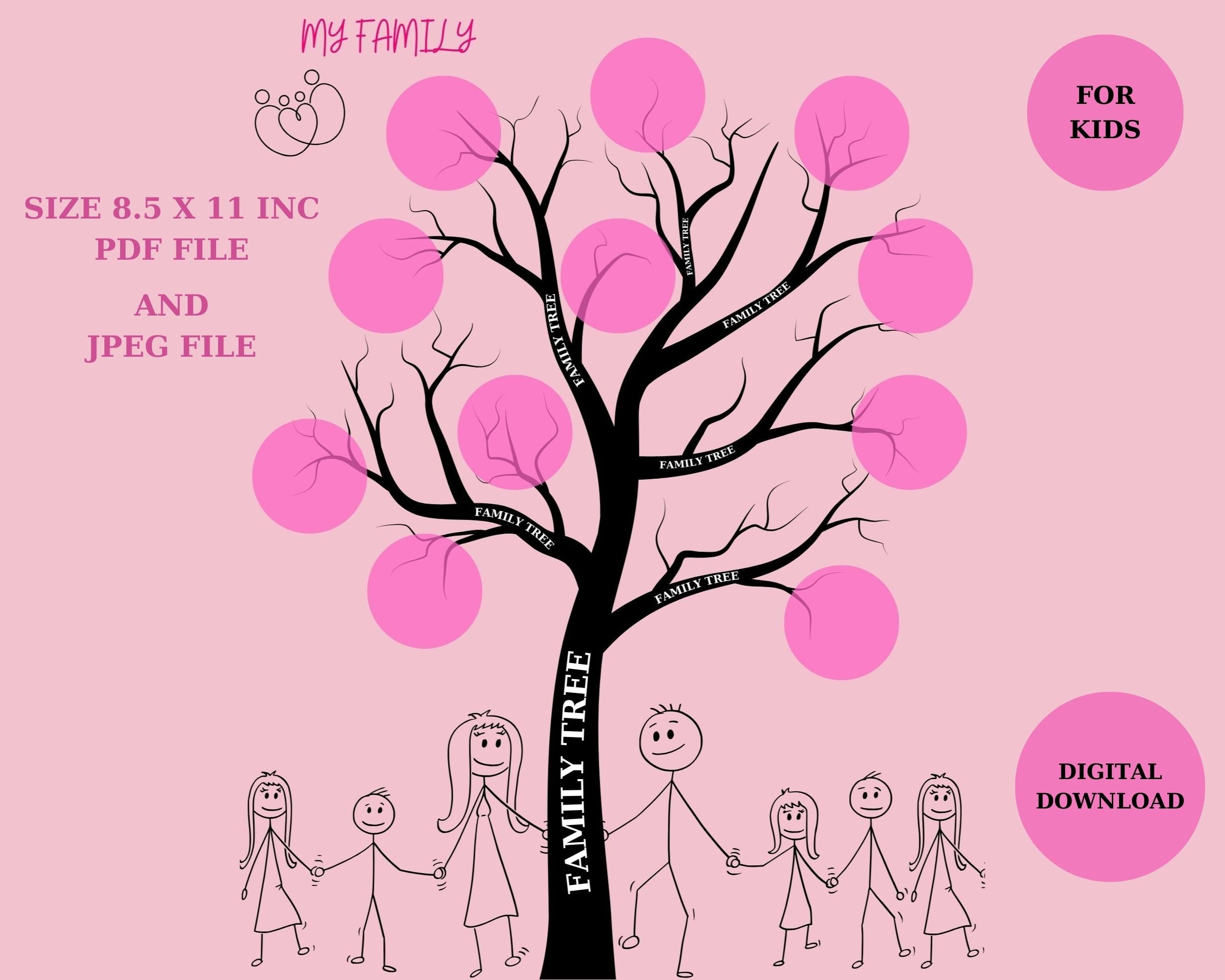 Family Tree, for Kids, for School,family Tree for Kids, Family Tree
