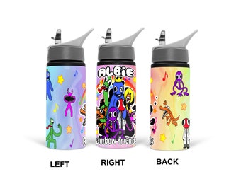 Personalized Rainbow Friends Water Bottle, Kids Metal Bottle