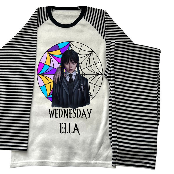 Wednesday Addams Personalised (optional) pyjamas Ophelia Window