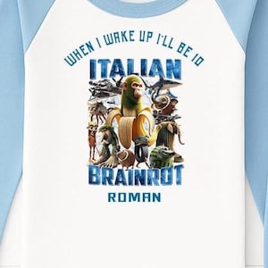 PERSONALISED ITALIAN BRAINROT Birthday Pyjamas for kids, Boys gamer pyjamas with name,  Kids brainrot gamer pyjamas with name