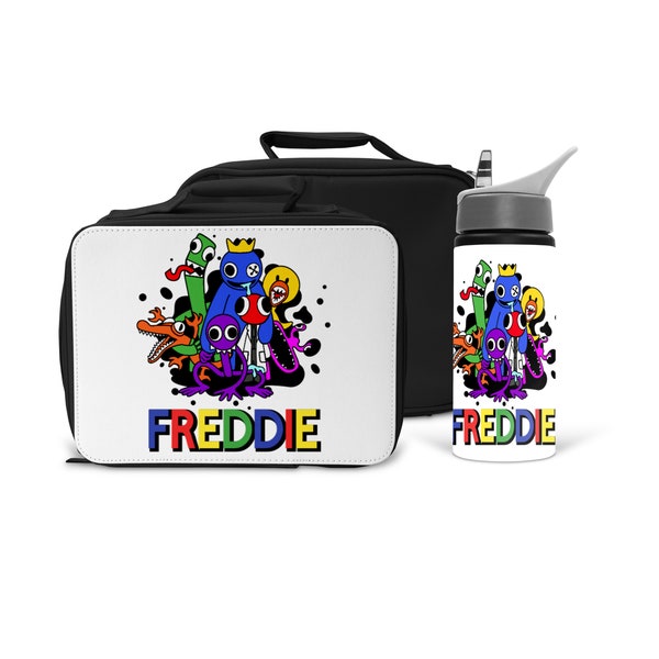 RAINBOW FRIENDS Lunch bag & or Water Bottle personalised rainbow friends bag/bottle for school rainbow friends birthday gift