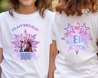 KPOP Birthday T-Shirt | Custom Name Age | 100% Cotton Crew Neck