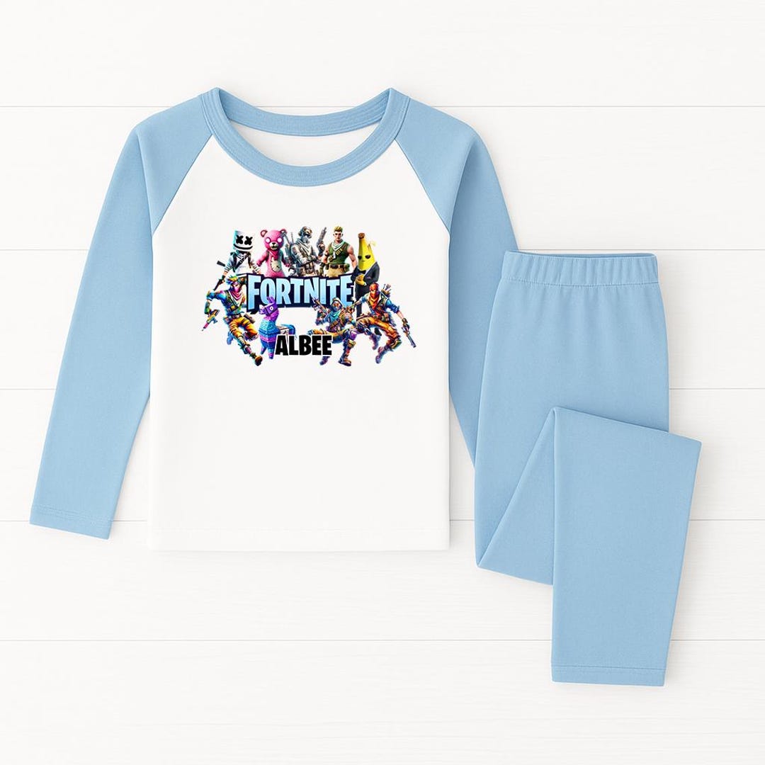 PERSONALISED Fort Gamer Birthday Pyjamas for Kids, Boys Gamer Pyjamas ...