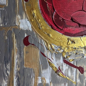 Abstract Gold Gray Colors, Gold Wall Art, Oil Painting Art, Wall Decor, Modern Art, Gray Abstract Art, Gold Foil Oil Painting