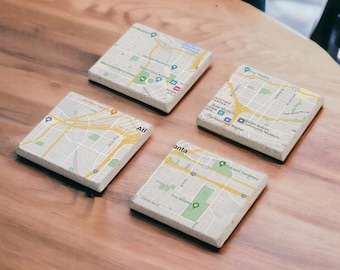 Benutzerdefinierte Karte Untersetzer, personalisierte Untersetzer, maßgeschneiderte Untersetzer, Zustand Karte Untersetzer, personalisiertes Geschenk, Karte Druck, Hochzeit Gunst Untersetzer