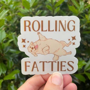 Rolling Fatties, Golden Retriever Liebhaber Aufkleber, Lustiger Hund Eltern Aufkleber, Cooler Kiffer Geschenkidee, Studenten Geschenk Laptop Aufkleber