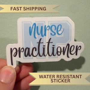 Blue Nurse Practitioner Sticker, Graduation Gift Idea for NP Student, Allied Health Appreciation Week, Thank You Gift for NP