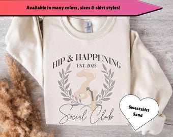 Hip Ersatz Social Club Sweatshirt Gelenk Chirurgie TShirt Geschenk Idee 2025 Benutzerdefinierte Rundhals T-Shirt Orthopädische Verfahren Erholung Hüft Top