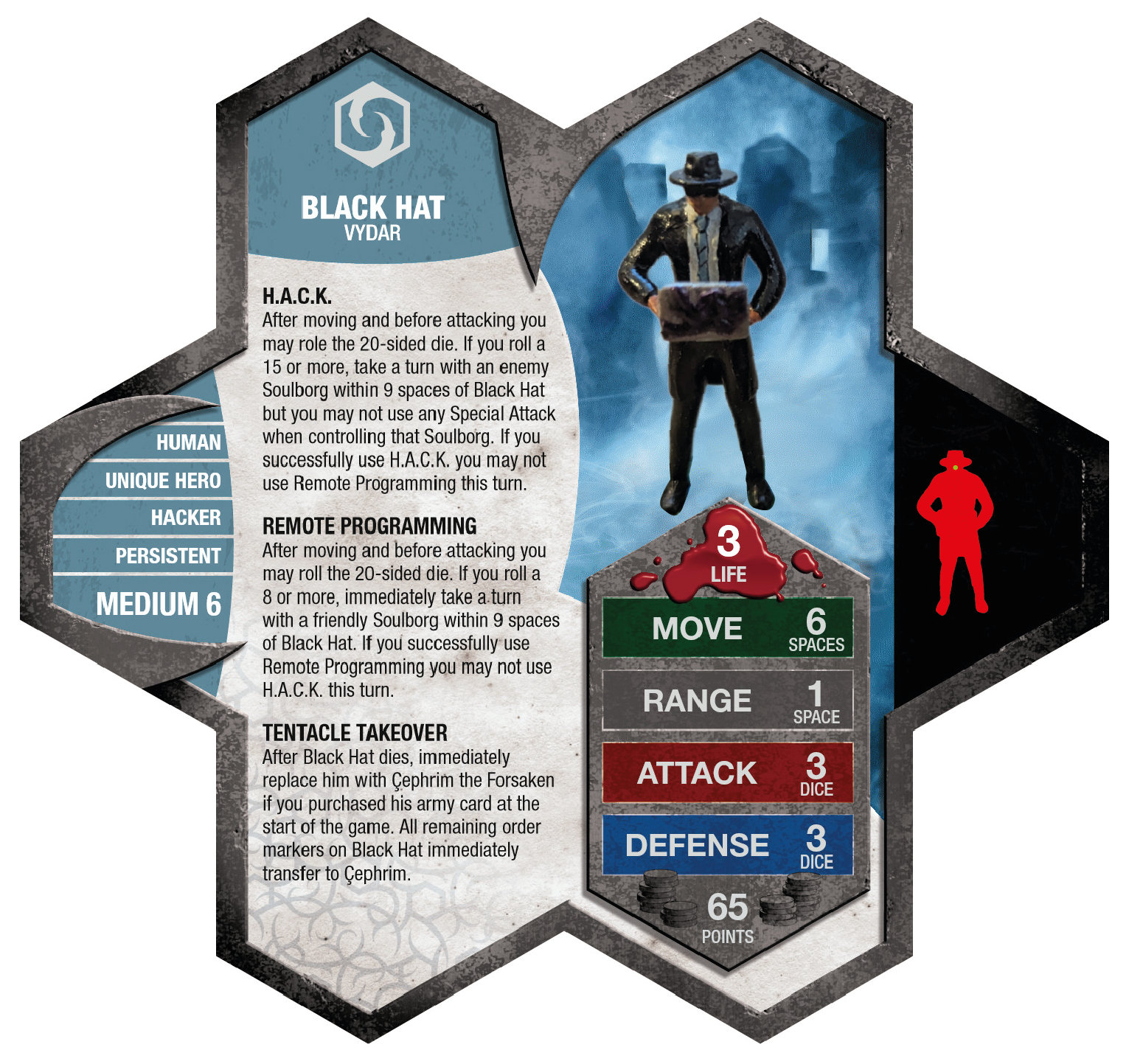 Heroscape Black Hat (includes Card and Figure) - Etsy