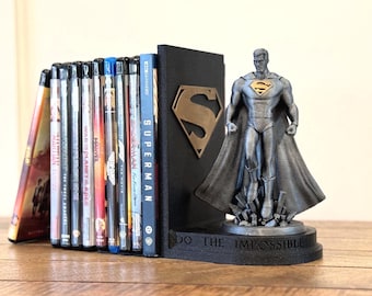 Hand Painted Superman, Movie/Video Game Bookend 3d printed.