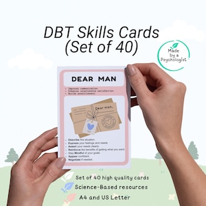 DBT skills cards, DBT flashcards, Dialectical behavior therapy, DBT cards, dbt printable, dbt cheat sheet, dbt coping skills, dbt worksheets