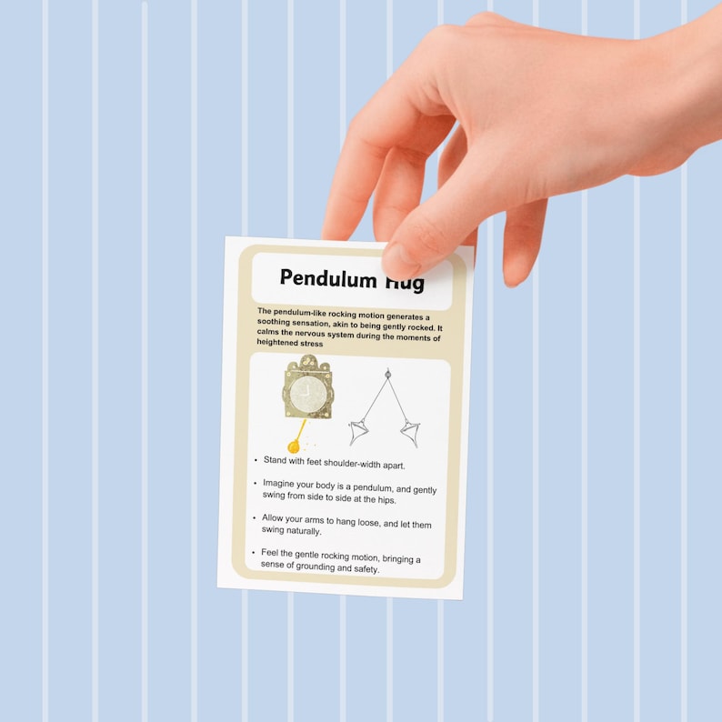 Somatic psychotherapy Coping Skills Cards, somatic exercises for nervous system regulation, emotional regulation, trauma healing image 2