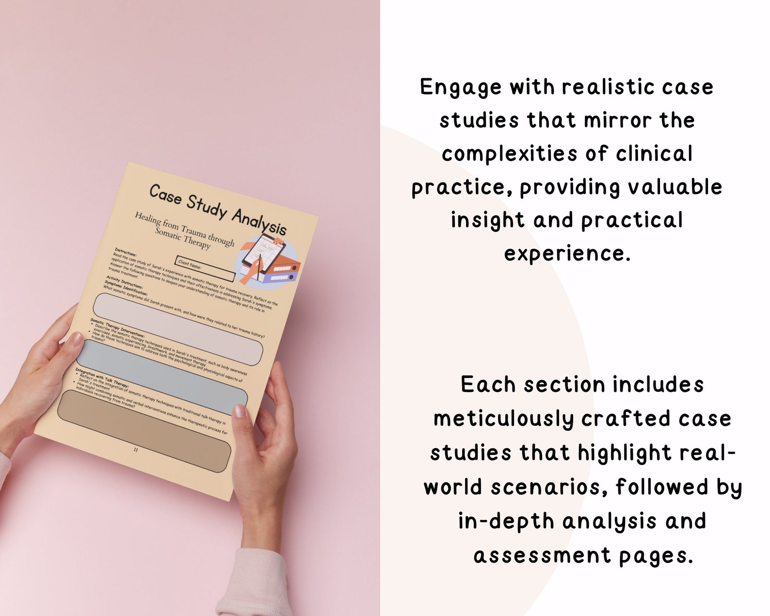 Therapy Case Study Workbook: CBT, DBT, EMDR, Somatic, + More (printable ...
