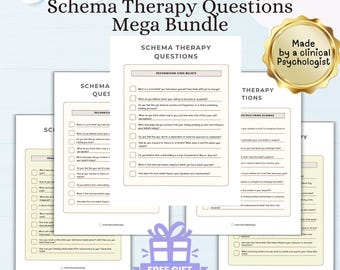 Schema Therapy Questions Bundle Printable PDF (over 220+ Clinical Interview Questions)