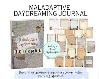 Maladaptive Daydreaming Journal with 100+ Introspective Prompts, Vintage Charm Layouts (Printable PDF)