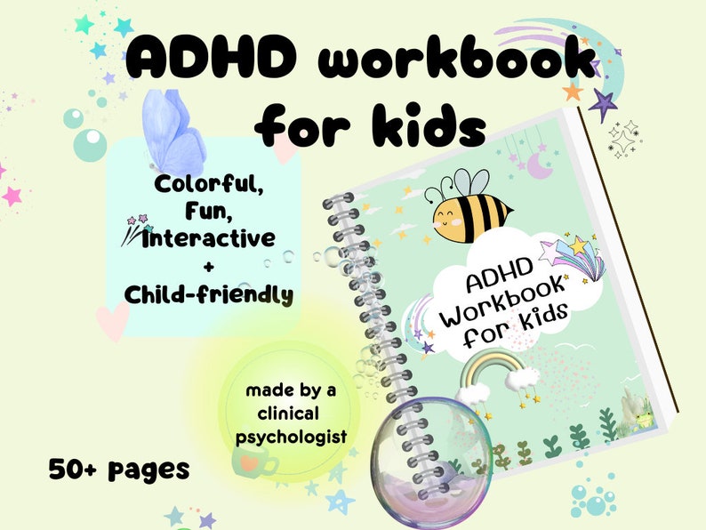 adhd kids workbook adhd children therapy