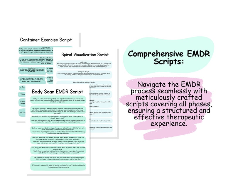 EMDR Workbook, EMDR therapy worksheets EMDR therapist templates emdr scripts handouts emdr treatment planning afbeelding 7