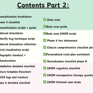 EMDR Workbook, EMDR therapy worksheets EMDR therapist templates emdr scripts handouts emdr treatment planning image 4