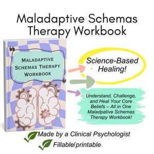 Maladaptive Schema workbook, Schema therapy tools, maladaptive behaviors, schema therapy cards modes schema questions schema diary worksheet