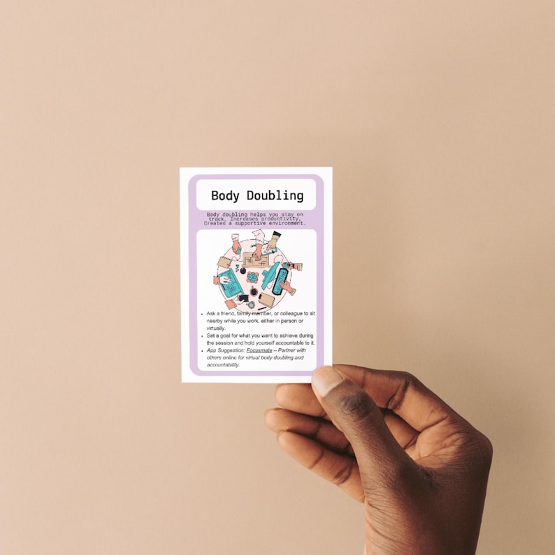 ADHD coping skills cards, ADHD therapy tools, ADHD bundle, adhd for adults, adhd for teens, adhd resources, adhd visual aids adhd worksheets image 5