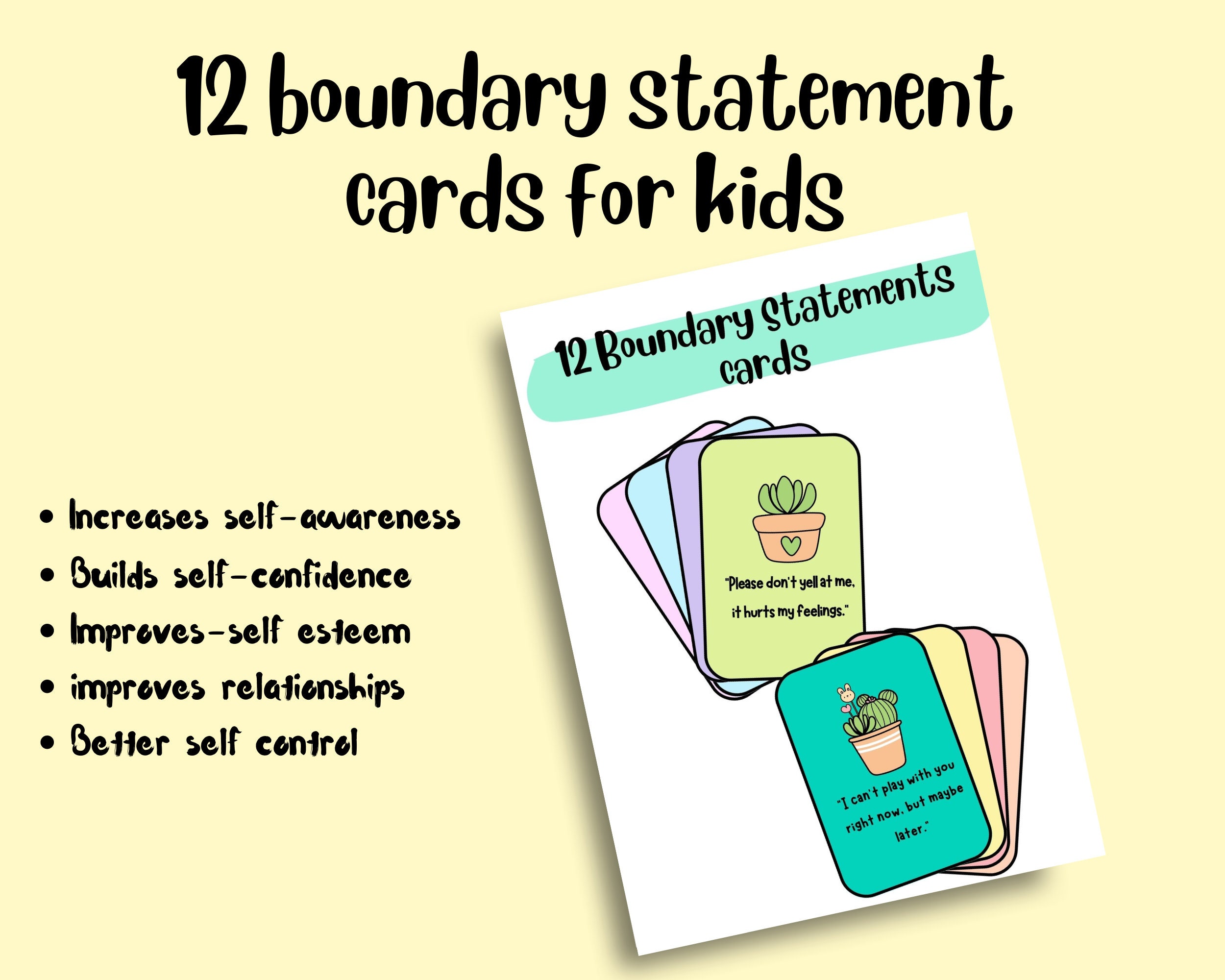 Boundaries Worksheets Therapy for Kids and Teens Mental Health Workbook ...