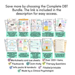 Emotion regulation worksheets, DBT emotion regulation bundle, DBT worksheets, please skill, vitals skill, behavior chain analysis, ABC skill image 8