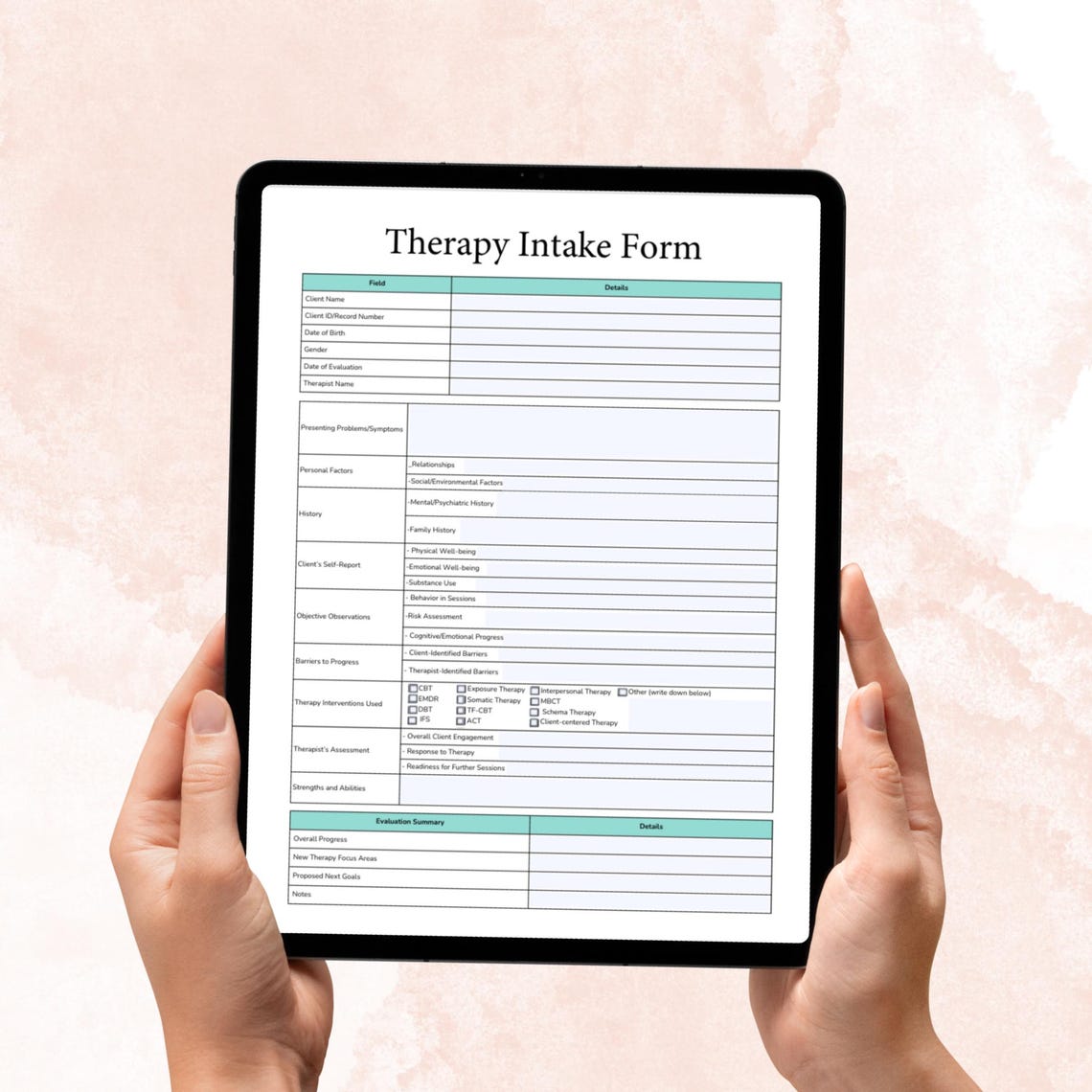 Therapy Intake Form (fillable & Printable) Your Complete Intake Page ...