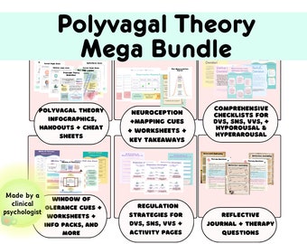 Polyvagal Theory mega bundle nervous system regulation polyvagal exercises polyvagal theory workbook