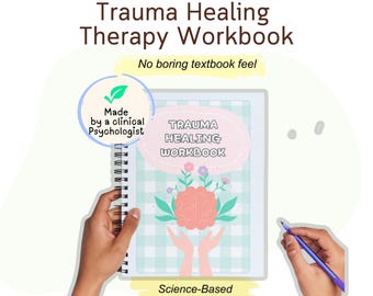 Trauma healing therapy workbook, Trauma therapy worksheets, Based on EMDR, TF-CBT principles, Trauma bundle, Trauma therapy tools