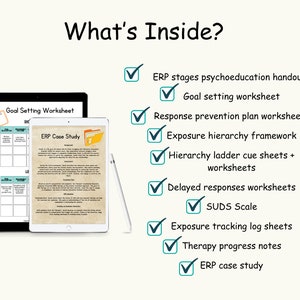 ERP Worksheets, Exposure and Response Prevention therapy, Exposure hierarchy, ERP and OCD, Exposure therapy, erp case study erp trackers image 2