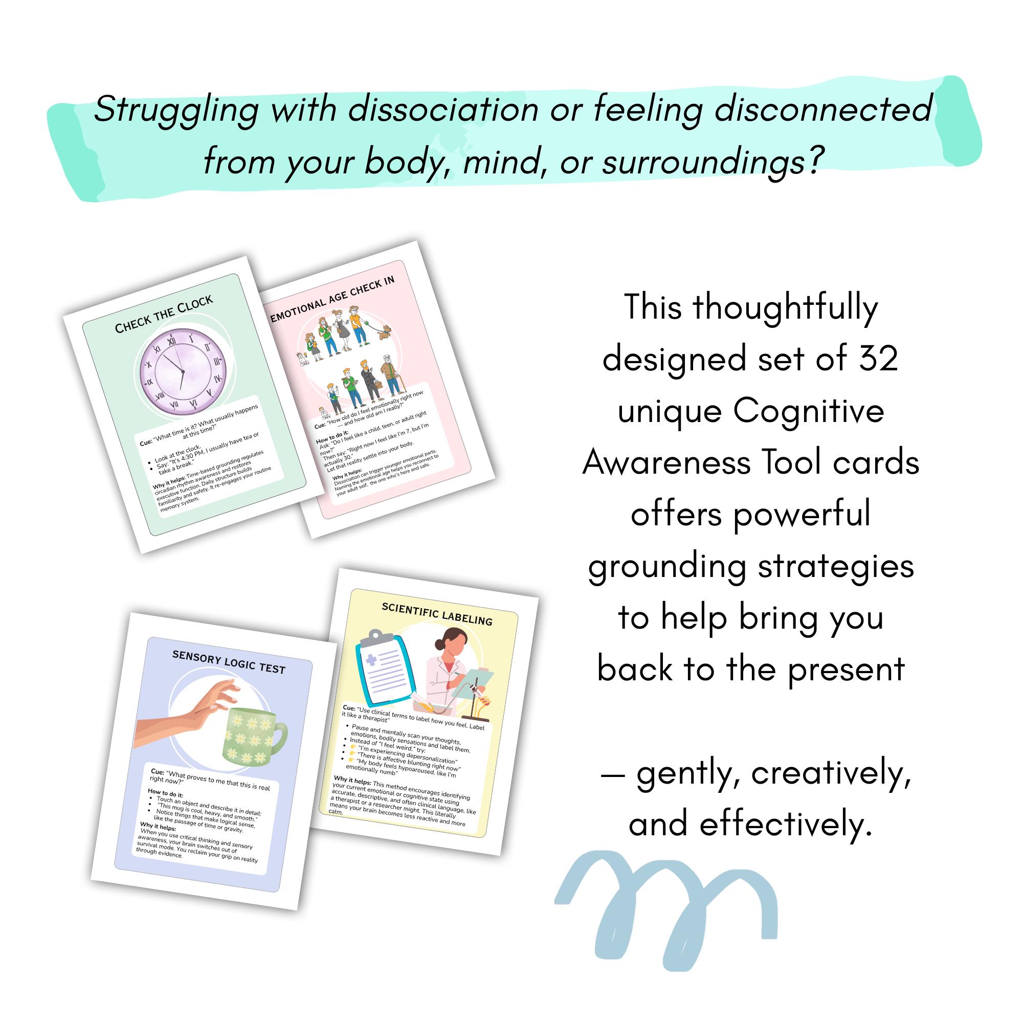 Derealization Worksheet.pdf Dissociation Cards Coping Skills Dissociation Worksheets Derealization ...