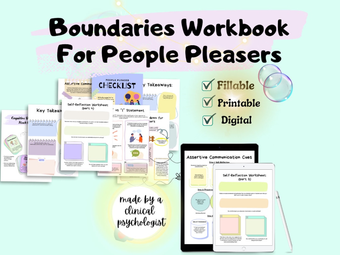People Pleasing Worksheets for People Pleasers Boundaries Worksheet ...