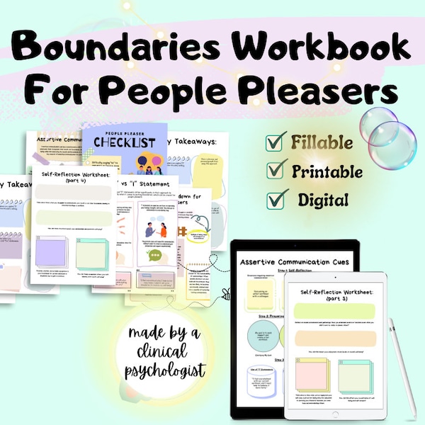 People Pleasing Worksheets Etsy People Pleasing Worksheets Etsy