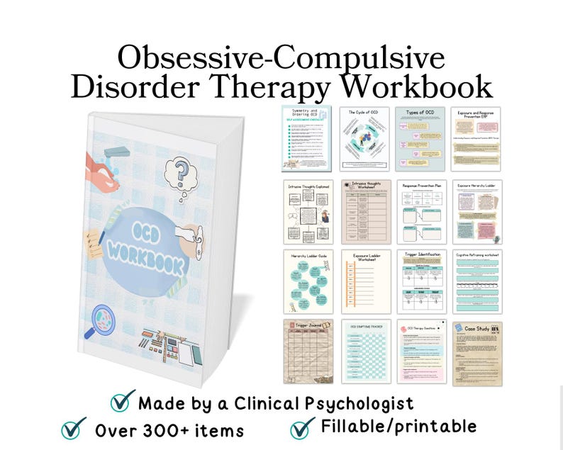 OCD worksheets, OCD workbook, ERP exposure and response prevention, ocd journal, ocd kids, Obsessive compulsive disorder, ocd treatment, OCD symmetry, OCD contamination, religious OCD, checking OCD, ERP for OCD