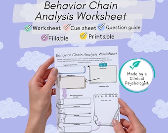 Behavior Chain Analysis worksheet PDF, DBT worksheets, DBT behavior chain analysis step by step, dialectical behavior therapy worksheets