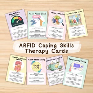 ARFID Coping Skills Flashcards, Avoidant Restrictive Food Intake Disorder Cards