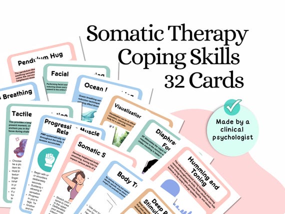 Coping Skill Cards Somatic Therapy | Gentle Observations Feelings ...