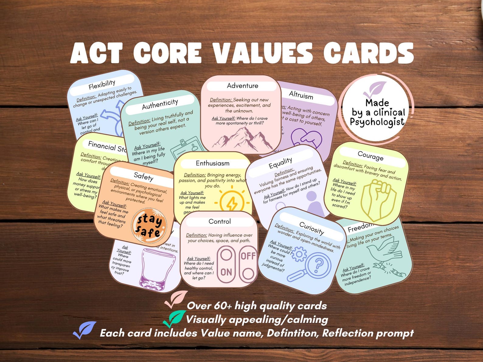 ACT Bundle, ACT Therapy Worksheets, Acceptance and Commitment Therapy ...