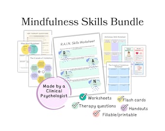 Mindfulness DBT skills wise mind DBT therapy tools mindfulness cheat sheet DBT therapy worksheets dialectical behavior therapy dbt handouts